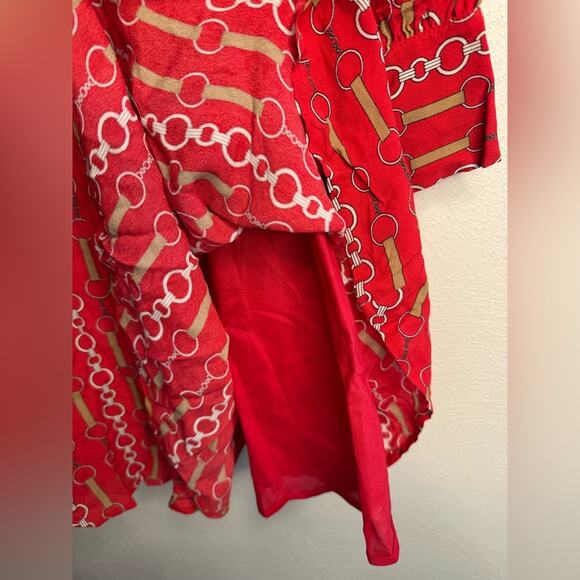 NWT Marella Odeon Fit and Flare Long Sleeve Red Dress - Picture 8 of 11